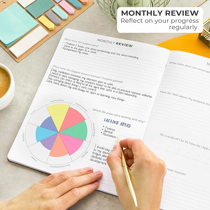Clever Fox Planner PRO Light – Weekly & Monthly Life Planner to Increase Productivity, Time Management and Hit Your Goals, 8.5x11″ (Black)
