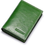 Leather Business Card Case Holder for Men & Women, Italian Calfskin