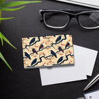 haigof Crow Business Card Holder Business Card Case Metal Business Card Organizer 3.7X2.2 In