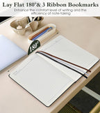 PAIBAS Lined Journal Notebook for Women Men, 160 Pages, A5 Hardcover Vintage Leather Journaling Notebooks for Work, School, Note Taking, Travel, Bible Study, Daily Diary for Writing 5.8"x8.5" (Black)