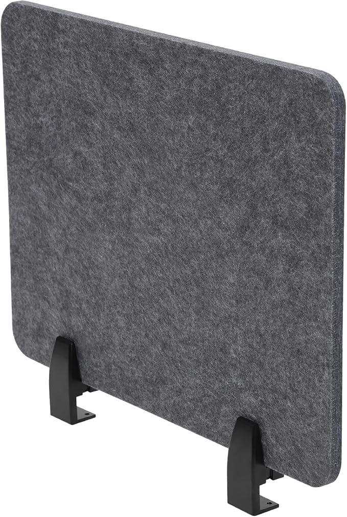 4pcs Privacy Panels,Standing Desk Divider,Desktop Office Furniture Partitions Stand Up Desk Privacy Panel, Clamp-On Acoustic Desk Divider Mounted Privacy Panel, 20.9" x 16" (Dark Grey)
