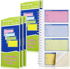 Sinmoe 6 Pcs Spiral Bound Phone Message Book with Carbon Copy 5-1/2" x 11" 2 Part Colorful Carbonless Telephone Message Pads Duplicate Spiral Phone Call Log Book for Business Office