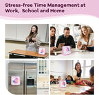 TWENTY5 SEVEN Countdown Timer 7.5 inch, 60 Minute 1 Hour Visual Timer for Classroom Teaching Tool Office Meeting, Mechanical Countdown Clock for Kids Exam Time Management Magnetic, Ombre Pink Macarons