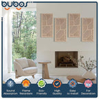 BUBOS 4 Pack Thickened Acoustic Panels, 23.6''x11.8'' Self-Adhesive Sound Absorbing Cavity Acoustic Wall Panels for Theater Studio Room Recording Room Gaming Room Meeting Rooms,VortexCore Brown