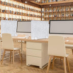 AMUSIGHT 2 Pack Acoustic Desk Dividers - 24" x 20" Freestanding Privacy Panels Set with Noise - Reducing Design Cubicle Sound Proof, Ideal for Office, Classroom, and Home (Silver Gray)