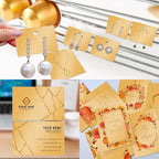 100 Sheets Gold Shimmer Cardstock 8.5 x 11 Metallic Paper, Goefun 80lb Card Stock Pearlescent Paper for Invitations, Birthday, Anniversaries, Card Making