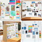 20 Pack Trifold Poster Board (26" x 17"), Single-Sided White Poster Board for Science Fairs, School Projects, Graduation Party, Event Displays, and Business Presentations
