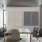 2” Thick Acoustic Panels with Hanging Hardware, 2 PCS 47.2” x 23.6” Fiberglass Sound Absorbing Panels for Home Theater Church Office Wall, Linen