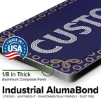 Custom Sign, Custom Street Sign, 11 Font Colors, 13 Font Styles, 4 Hole Options, 22 Sizes, 6x18 Inches, Rust Free DiBound, Fade Resistant, Made in USA by My Sign Center (Fauxsaic 1)