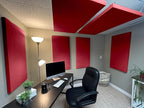 ATS Acoustics Home Office Residential Acoustic Treatment Room Kit Sound Absorbing Acoustic Panel 6 Pack for 50-100 Sq Ft (Claret)