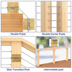 BLIKA 200 Pack Stainless Steel Protector Sleeves for 1/8" 5/32" or 3/16" Deck Cable Railing, for Wood/Composite Posts, T316 Marine Grade, Cable Railing Protector Sleeves