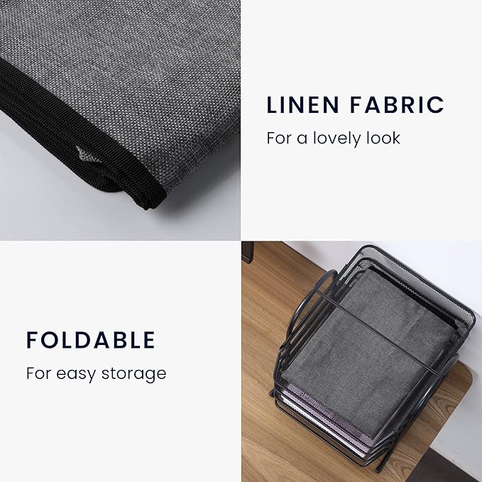 kwmobile Dust Cover for 24-26" Monitor - Linen Monitor Display Protector - Protect Your Computer Screen - Dark Grey