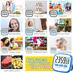 AyayaBoss 2-Pack Magnetic Kitchen Timers for Cooking, Digital Stop Watch Countdown Timer for Kids, Teachers, Classroom, Office, Exercise - Battery Included