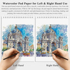 Fuxi Water Color Paper 9 x 12, Watercolor Sketchbook 140 lb Cold Press, 32 Sheets (64 Pages) Watercolor Pad, Perfect for Classroom, Home & Travel, Art Supplies for Artists Gifts.