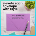 ExcelMark Personalized Return Address Stamp – Custom Self Inking Rubber Stamp (Medium, The Statement)