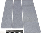 ReFocus Raw Clamp-On Acoustic Desk Divider Mounted Privacy Panel Set – Reduce Noise & Visual Distractions for Office, Study (Castle Gray, 2× Long (59"×16") + 4× Short (23.6"×16"))