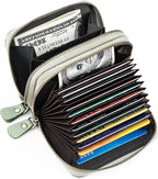 GOIACII Small Genuine Leather Wallet for Women, RFID Blocking Credit Card Holder Wallet