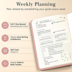 Mantra Planner 2026 Planner, Daily Journal & Gratitude Journal All-In-One with To Do List, Self Care Prompts & Habit Tracker - 5.8 x 8.3 - Pink