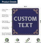 Custom Sign, Custom Street Sign, 11 Font Colors, 13 Font Styles, 4 Hole Options, 22 Sizes, 36x36 Inches, Rust Free DiBound, Fade Resistant, Made in USA by My Sign Center (Fauxsaic 1)