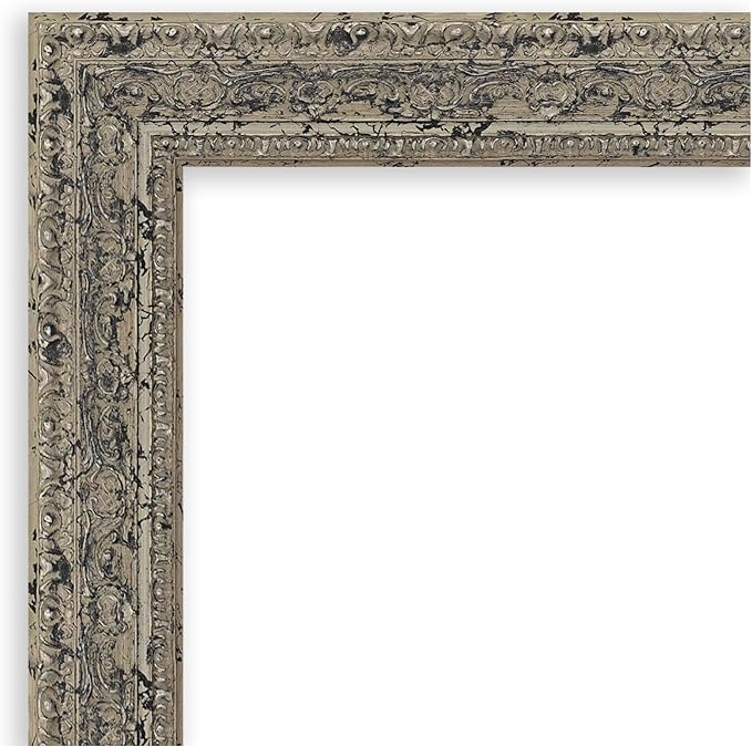 Amanti Art Silver Framed Magnetic Board 25x53 Oversize Vision Board for use with Magnets, 100% Metal Sheet to Display Items as Office Decor or for Home Organization in mudroom, Kitchen or Kids Room