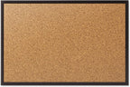 Quartet Cork Board, Bulletin Board, 2' x 1.5' Corkboard, Black Frame (2301B)