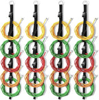 Wowangce 4 Pcs Extension Cord Organizers and Storage Garage Extension Cord Holder with 5 Slots Organizer Black Cord Organizer Straps for Vertical Space Cable Hose Rope String Lights