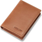 Leather Business Card Case Holder for Men & Women, Italian Calfskin
