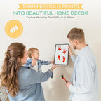 Large Clean Touch Ink Pad for Baby Handprints and Footprints – Inkless Infant Hand & Foot Stamp – Safe for Babies, Doesn’t Touch Skin – Perfect Family Memory or Gift, Red Print Kit by Tiny Gifts