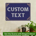 Custom Sign, Custom Street Sign, 11 Font Colors, 13 Font Styles, 4 Hole Options, 22 Sizes, 10x14 Inches, Rust Free DiBound, Fade Resistant, Made in USA by My Sign Center (Fauxsaic 1)