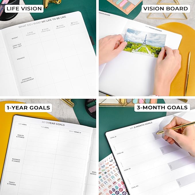Clever Fox Planner Pro Premium – Luxurious Weekly & Monthly Planner with Budget Organizer for Productivity & Goals, Undated, A4 (Black)