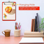 TFDLCG zm 2 PCS Red Plastic Clipboards Nursing Clipboard,Teacher Clip Boards 8.5x11 with Pen Holder, A4/Letter Size,Cute Clipboards for Women Kids,Classroom Office Home