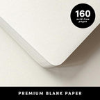 PAPERAGE Blank Journal Notebook, (Lavender), 160 Pages, Medium 5.6 in x 8 in - 100 GSM Thick Paper – Hardcover Journaling Notebook for Work, School, Note Taking or Sketching