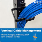 ICC 3” Metal Cable Management Ring, Vertical, Rack or Wall Mount, Pack of 10 – Cable Organizer for Network Racks and Wiring Systems
