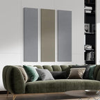 2” Thick Acoustic Panels with Hanging Brackets to the Wall, 2 PCS 47.2” x 11.8” Fiberglass Sound Absorbing Panels for Home Theater Church Office Wall or Ceiling, Light Grey