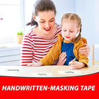 MCOTOP Wide Masking Tape (2In x 55Yard -Beige White), Strong Adhesive, for Home, Office, School Stationery, Painting, Labeling, Edge Finishing, DIY Crafts Arts Use,General Purpose