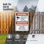 SmartSign "Warning - Audio & Video Surveillance On Duty At All Times" Bilingual Sign | 7" x 10" Aluminum