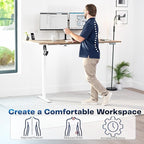 VIVO Electric 71 x 36 in Standing Desk, Memory Height Adjustment, 1B Series, Holds 220 lbs, Reclaimed Wood Top White Frame, DESK-KIT-1W7P-36