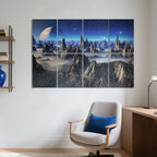 UMIACOUSTICS 8 Pcs 0.7Inch Thick Art Acoustic Panels, Total 47.2” x 31.5” Decorative Acoustical Wall Panels, Sound Absorbing Art Panels for Home, Office, Hotel, Astral Mystery Realm