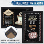 HBCY Creations Rustic Black Magnetic Wall Chalkboard, Extra Large Size 24" x 36", Framed Decorative Chalkboard - Great for Kitchen Decor, Weddings, Restaurant Menus and More! (24" x 36")