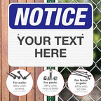 Custom Notice Sign, OSHA Sign, 18x24 Inches, 3M EGP Reflective .080 Aluminum, Fade Resistant, Indoor/Outdoor Use, Made in USA