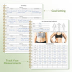 Fitness Journal Workout Planner for Women & Men, A4 (8.5" x 11") Workout Journal Log Book Planner Gift for Track Gym Essentials, Home Workouts, Track Progress, Achieve Wellness Goals, Green