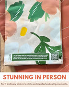 Poly Mailers 6 x 9 Inch - 100 pack Biodegradable Shipping Bags for Stationery and Small Accessories - Impack Self-Seal Waterproof Thick Mailing Envelope for Small Items - Pastel Petals
