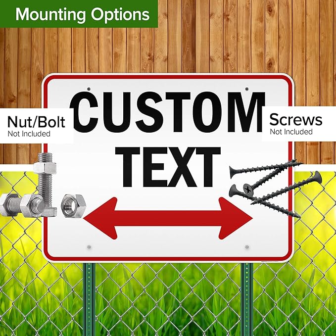 Custom Arrow,Custom Directional Sign, Two Way Arrow,36x48 Inches, Reflective, Rust Free DiBound, Fade Resistant, Made in USA by My Sign Center
