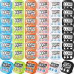 Macarrie 48 Pcs Digital Kitchen Timer Bulk Small Magnetic Backing Stand Timer Clock Loud Alarm LCD Display Electronic Minute Second Count up Countdown Alarm for Teacher Classroom Cooking Baking