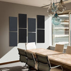 UMIACOUSTICS 4 PCS Acoustic Panels with Hanging Hardware, 2” Thick Fiberglass Sound Proof Panels for Studios, Office, Home Theater Ceiling or Wall- Blue Grey