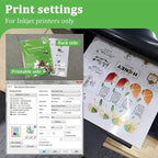 MECOLOUR Clear Sticker Paper Printable Vinyl for Inkjet Printer-100 Sheets Transparent Sticker Paper