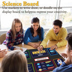 AKONEGE 4PCS Medium Trifold Poster Board 26" x 16" Black Tri Fold Presentation Boards, Corrugated Cardboard Picture/Project Display Boards for Event, Exhibition, Business, School Project, Science Fair