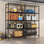 SINGAYE 5 Garage Shelving Wire Storage Heavy Duty Shelves 1750LBS Shelving Unit Metal Bathroom Organizers and Shelf Wire Closet Pantry Kitchen Rack 18" Dx36 Wx71 H Black