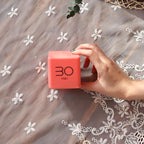 mooas Cube Timer (Coral), Timers Cube Flip Block Timers Productivity Gravity Sensor Time Management for Kids ADHD Classroom Kitchen Desk Workout Cooking Study 10, 30, 50, 60 min Timer Setting