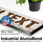 Custom Sign, Custom Street Sign, 11 Font Colors, 13 Font Styles, 4 Hole Options, 22 Sizes, 3x12 Inches,Ideal Christmas Gift Rust Free DiBound, Fade Resistant, Made in USA by My Sign Center (Rustic)